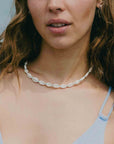 Pineapple Island Livadi Cowrie Shell Choker Necklace - Cream