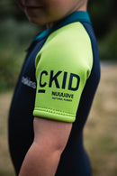 C-Skins C-Kid NuWave Baby FZ Shortie - Bluestone/Lime
