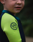 C-Skins C-Kids NuWave Baby FZ Steamer - Bluestone/Lime