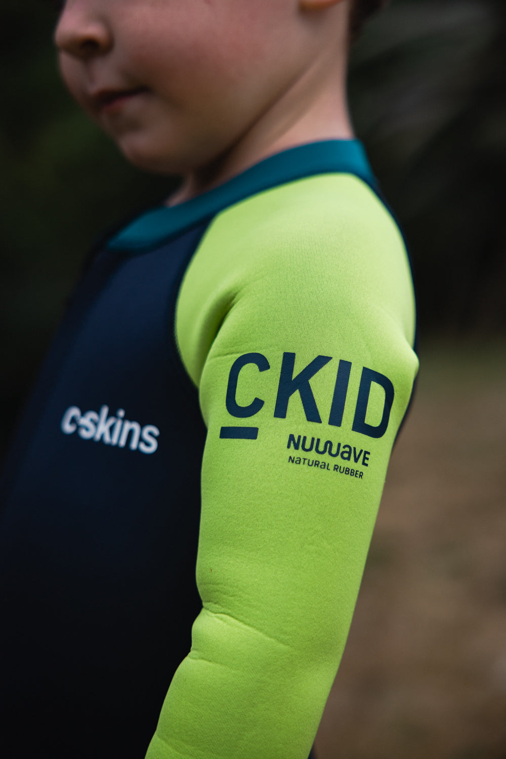 C-Skins C-Kids NuWave Baby FZ Steamer - Bluestone/Lime