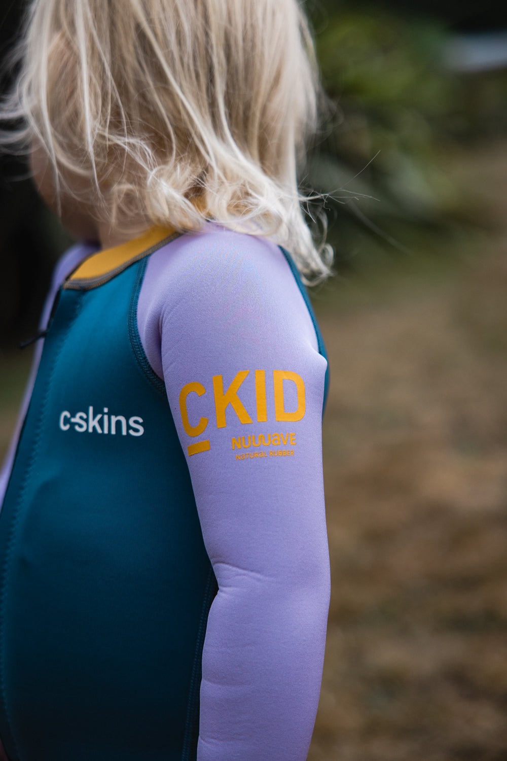 C-Skins C-Kids NuWave Baby FZ Steamer - Steel Blue/Lilac