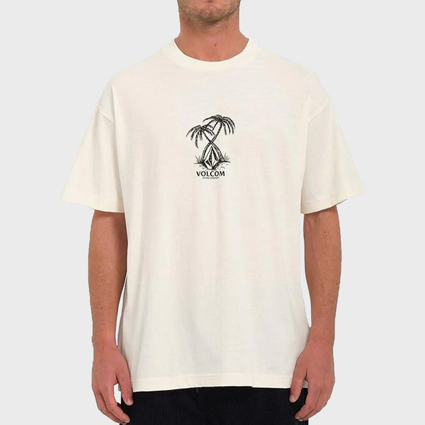 Cross Palm LSE T-Shirt - Mens Short Sleeve Tee - Dirty White