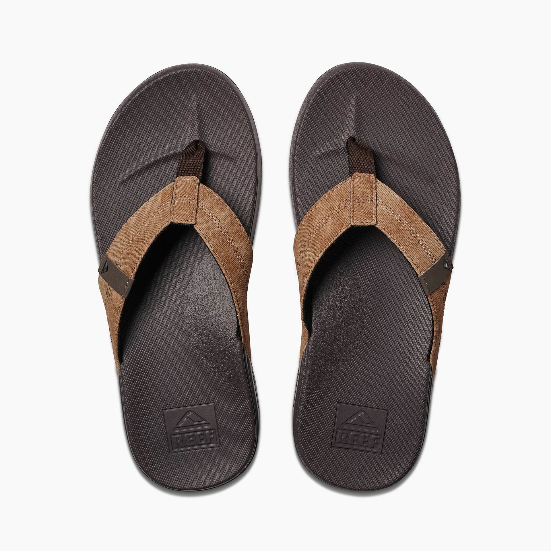 Reef Cushion Bounce Phantom Flip Flops Brown Tan ManGo Surfing