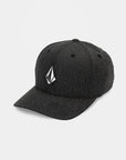 Volcom Mens Full Stone Hthr Flexfit Cap - One Size - Charcoal Heather