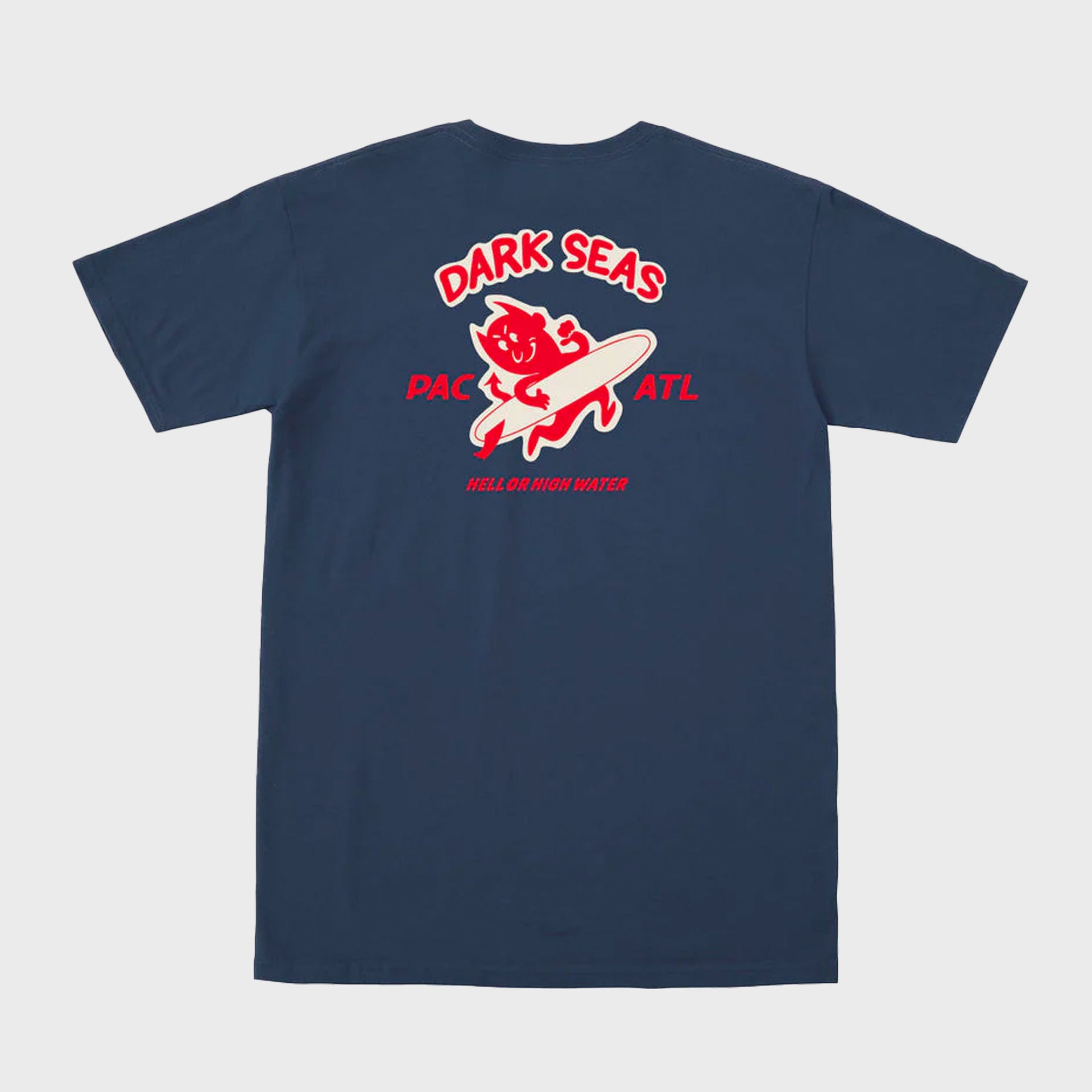 Dark Seas Hot Water Basic Pocket Mens T-Shirt - Navy - ManGo Surfing