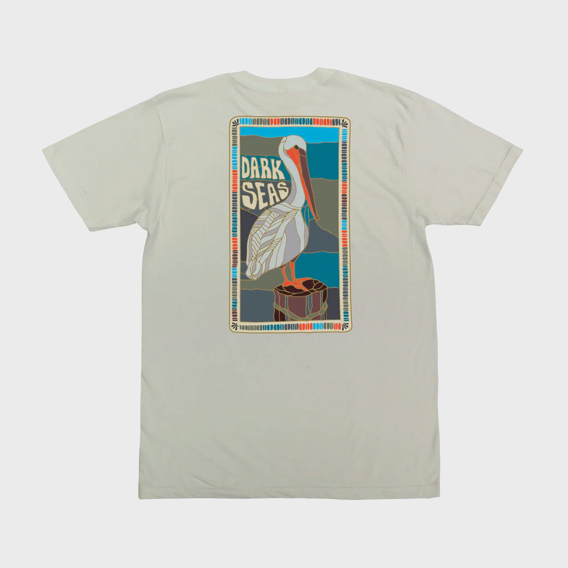 Dark Seas Mens Birds Eye View Tee - Tofu - ManGo Surfing