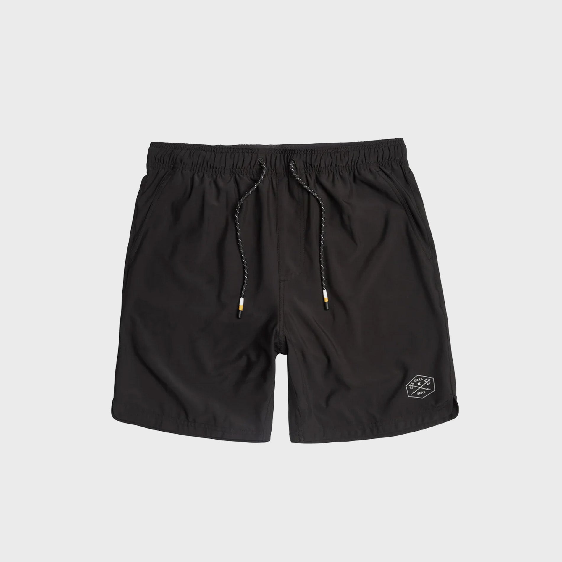 Dark Seas Mens No Sweat Shorts - Black - ManGo Surfing