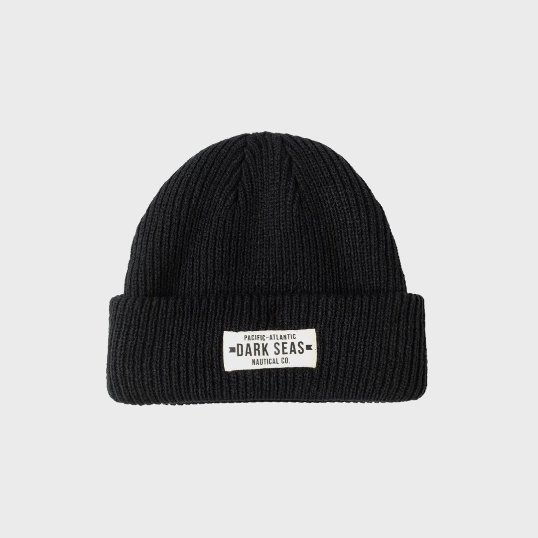 Dark Seas Vaughn Beanie - One Size - Black - ManGo Surfing