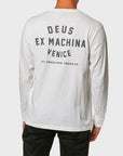Deus Venice Mens Long Sleeve T-Shirt - White - ManGo Surfing