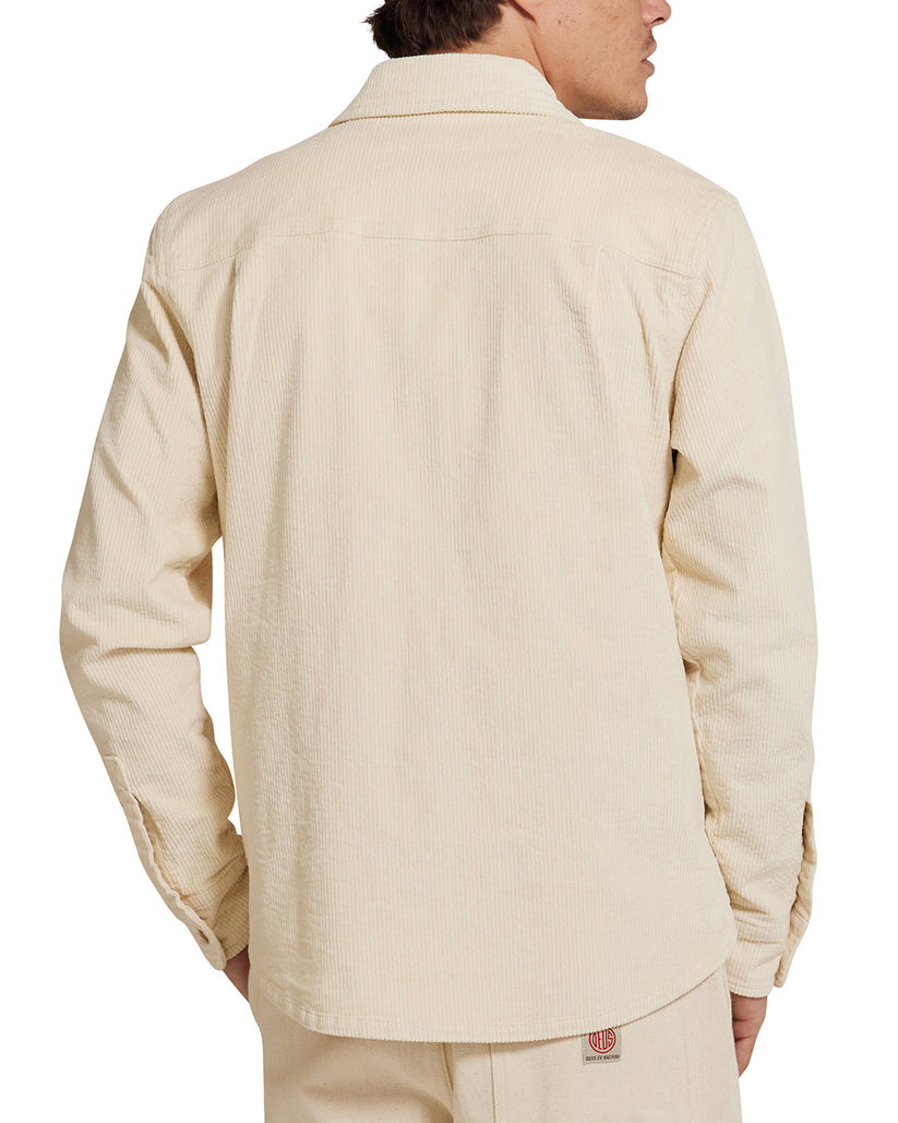 Deus Mens Vacay Cord Shirt - Dirty White