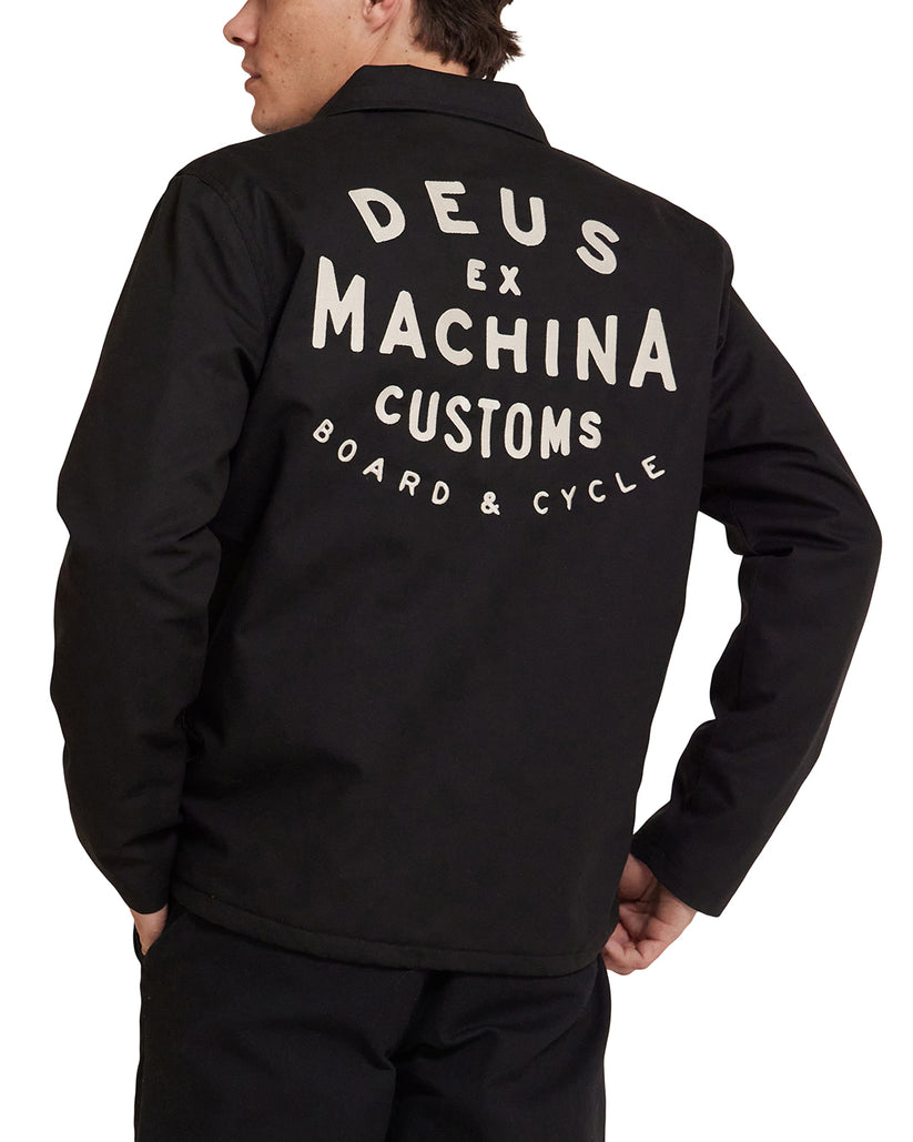 Deus Mens Workshop Coach Jacket - Black