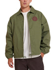 Deus Mens Pill Logo Coach Jacket - Pine