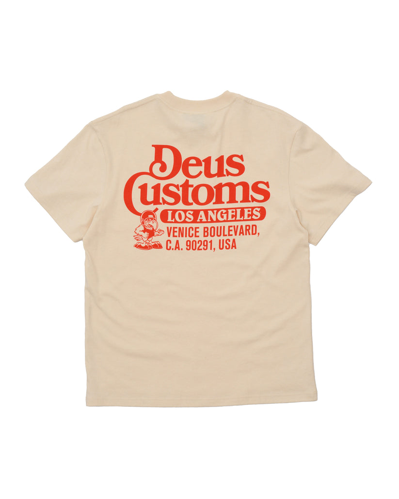 Deus Mens Raptor T-Shirt - Dirty White