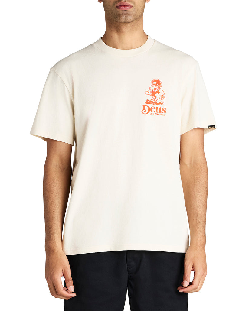 Deus Mens Raptor T-Shirt - Dirty White