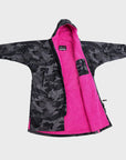 Dryrobe Adults Advance Long Sleeve Dryrobe - Black Camouflage/Pink - ManGo Surfing