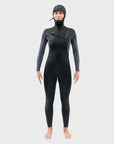 Dakine Quantum 5/4/3 Womens Hooded Chest Zip Wetsuit - Black - ManGo Surfing