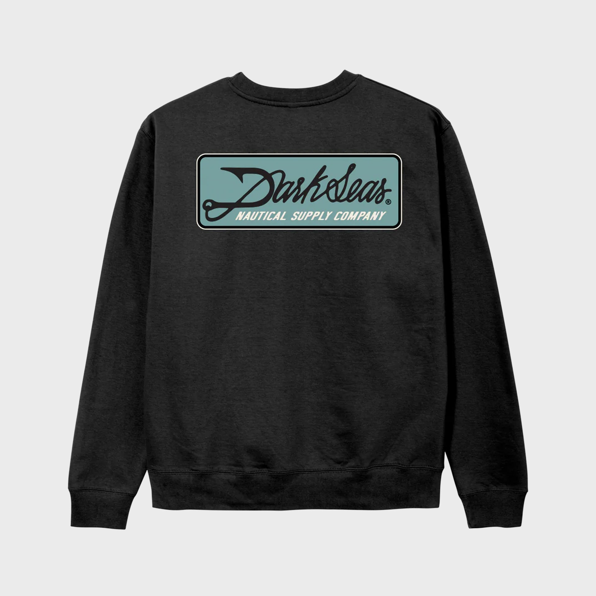 Dark Seas Fish Hook Crewneck Sweatshirt - Black - ManGo Surfing
