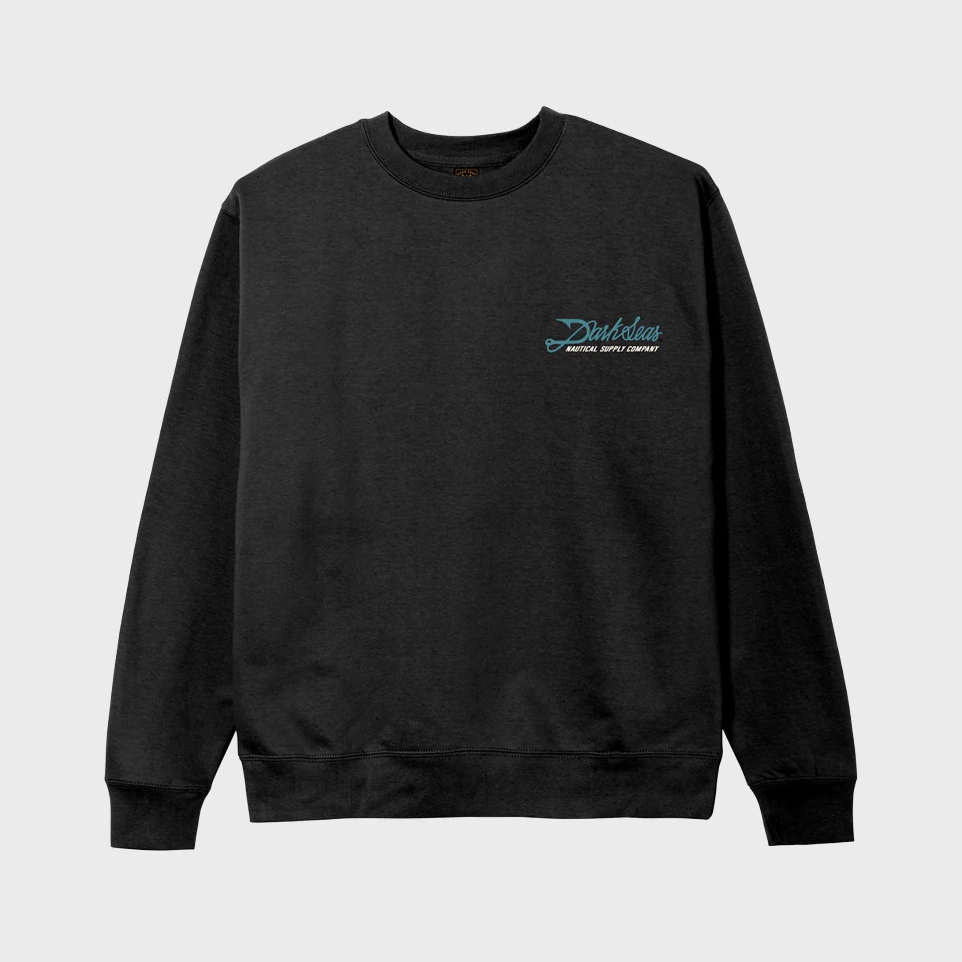 Dark Seas Fish Hook Crewneck Sweatshirt - Black - ManGo Surfing