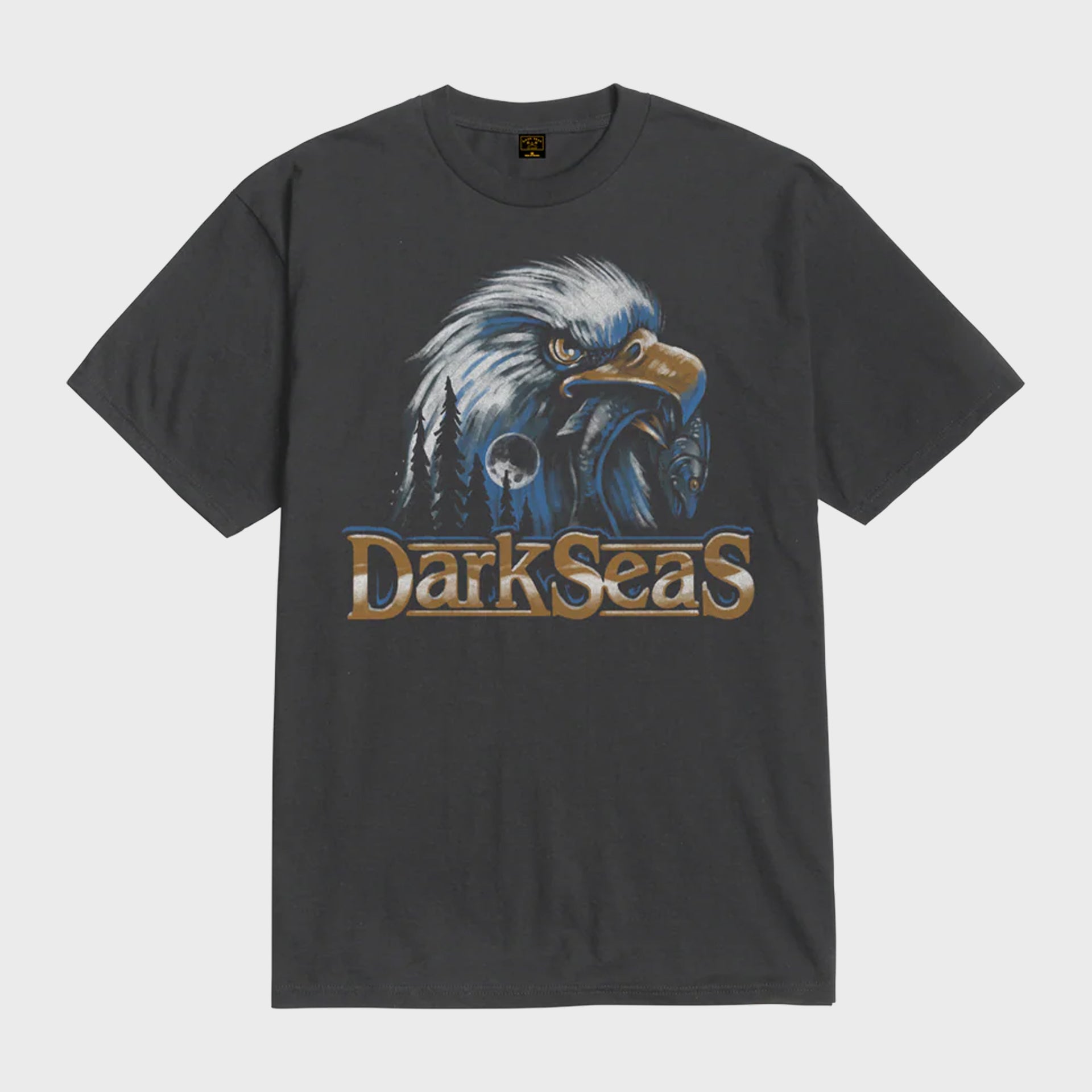 Dark Seas Freedom Call Pigment T-Shirt - Dusty Black - ManGo Surfing