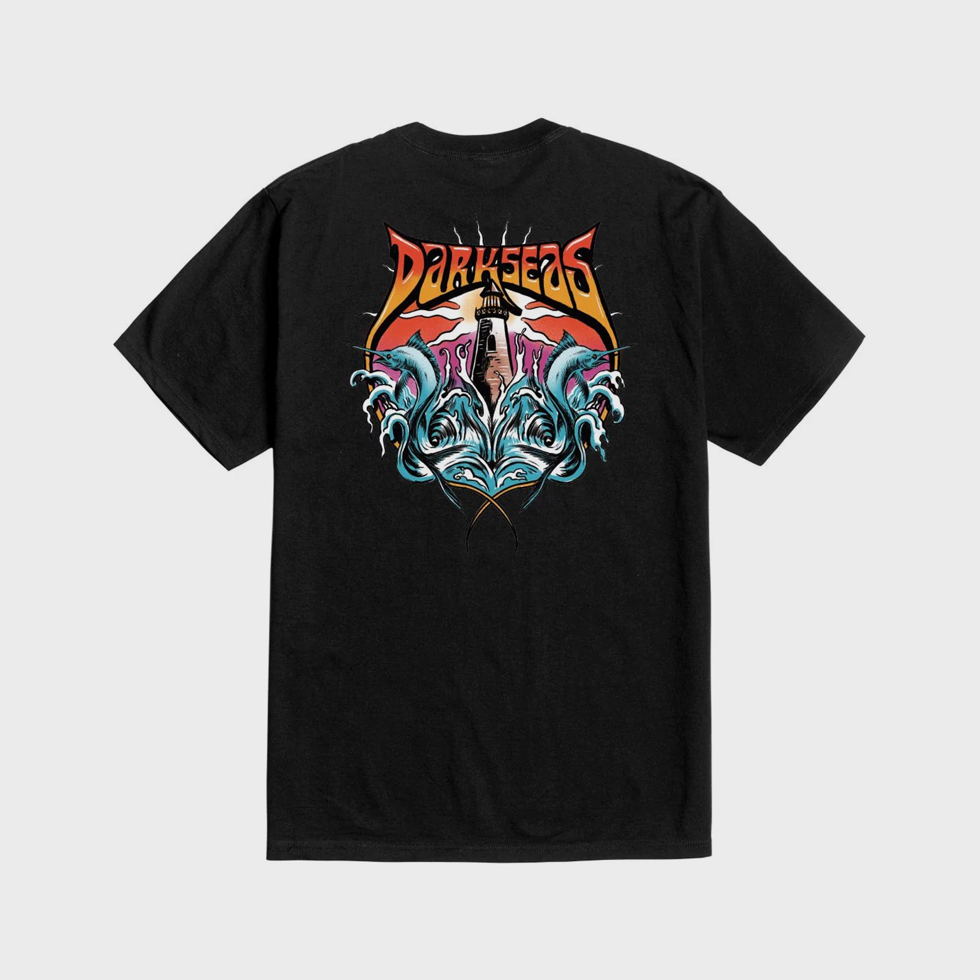 Dark Seas Mens Coastal Assault T-Shirt - Black - ManGo Surfing