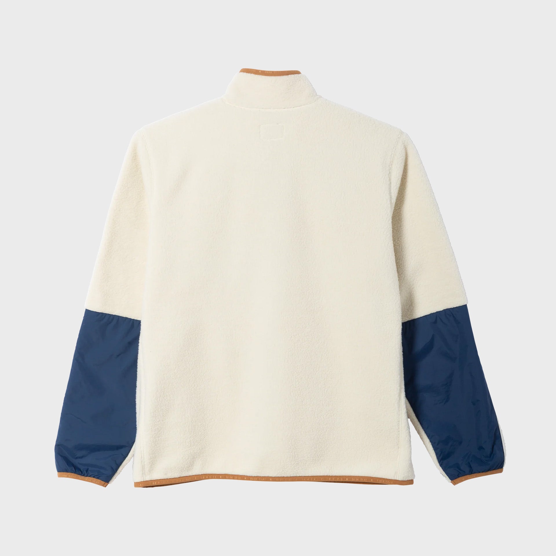 Dark Seas Mens Russell Mockneck Fleece - Off White - ManGo Surfing