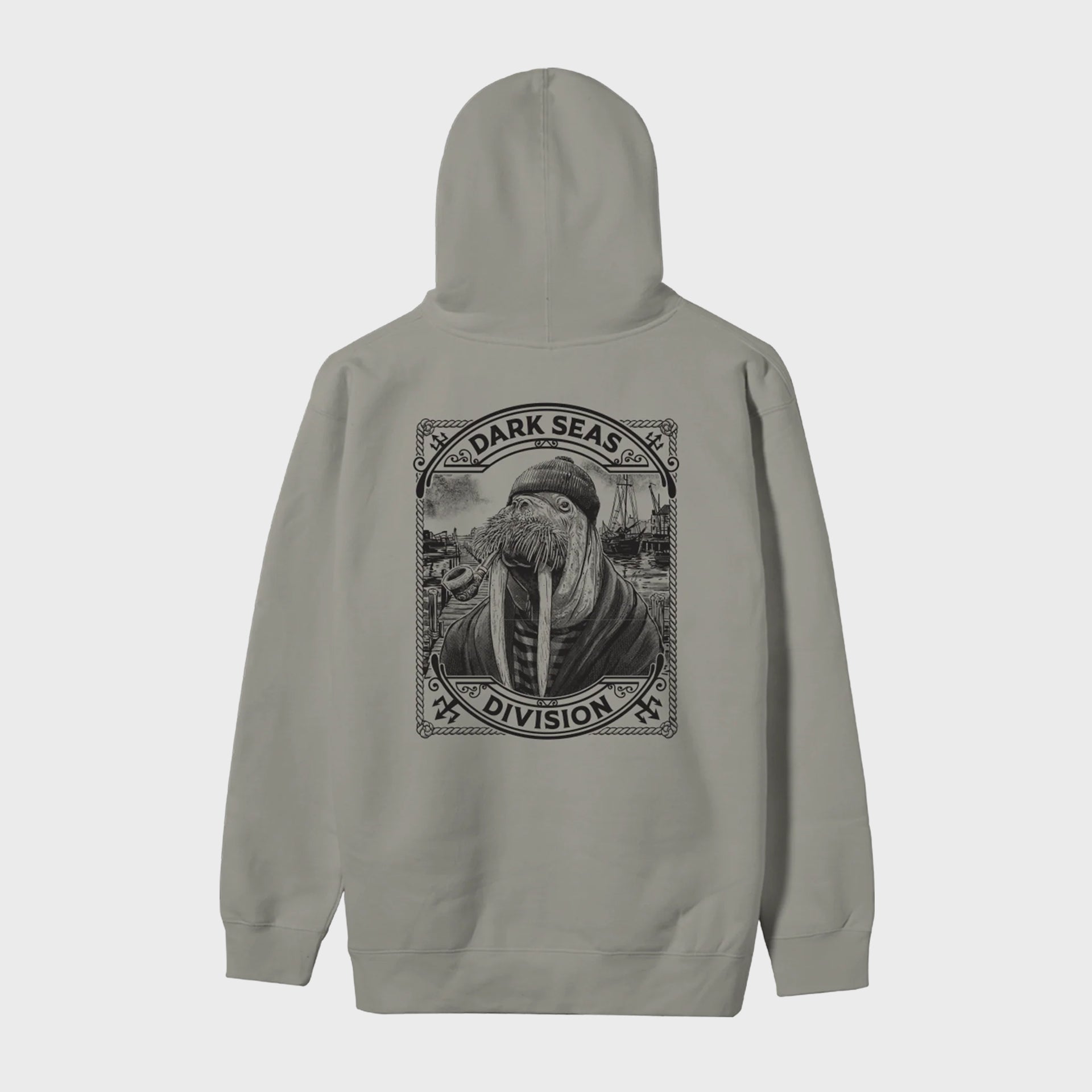 Dark Seas Mens Seaworthy II Hooded Sweatshirt - Smoke - ManGo Surfing
