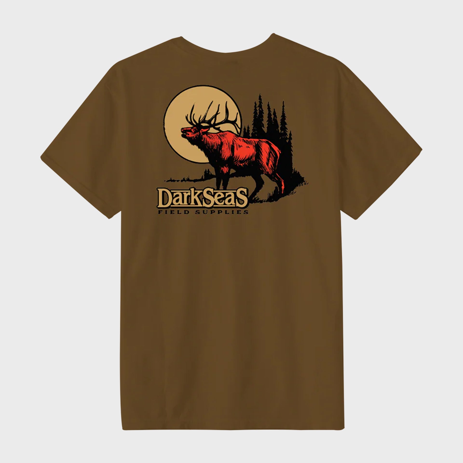 Dark Seas Parklands Pigment T-Shirt - Bronze Brown - ManGo Surfing