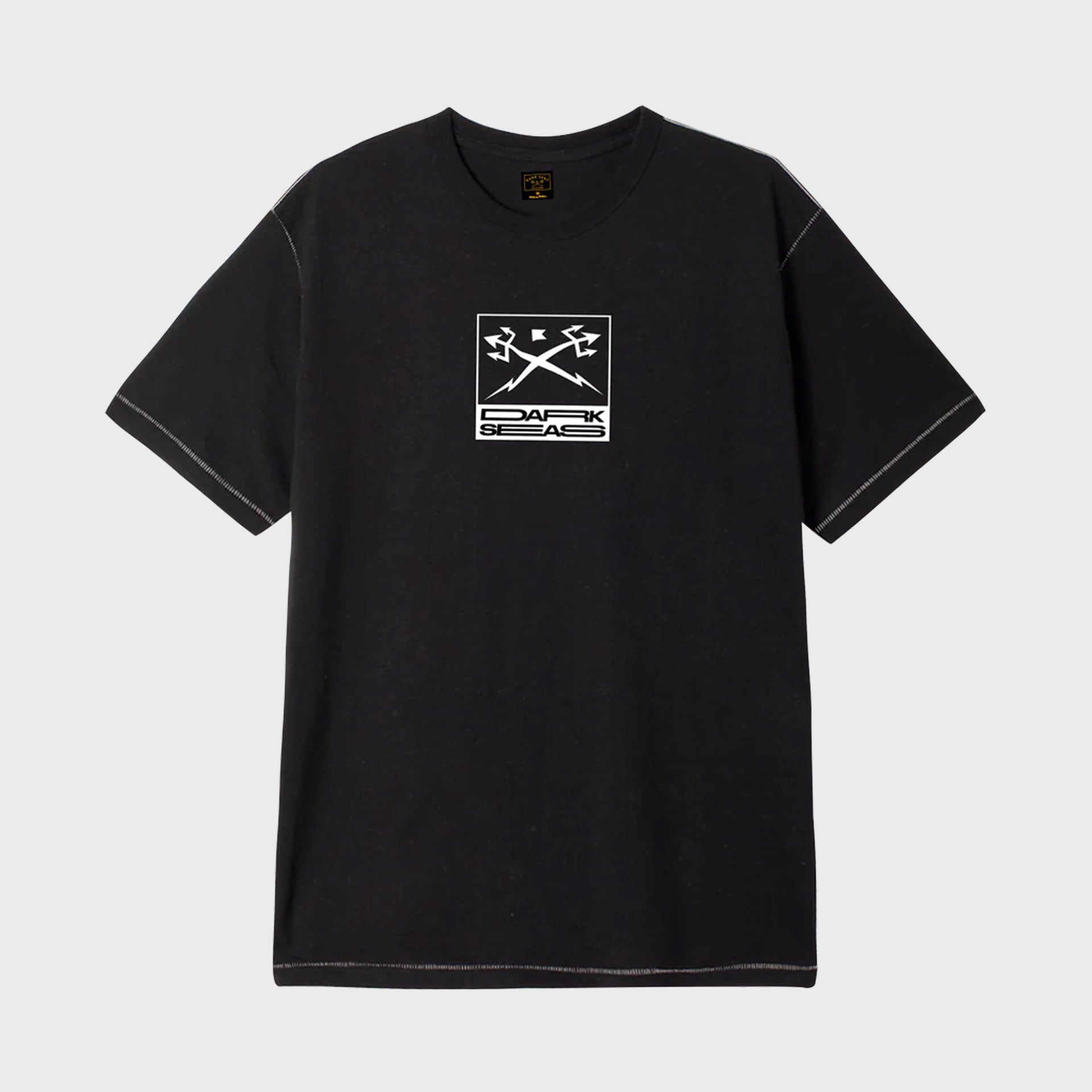 Dark Seas Warped World Blind Stitch T-Shirt - Heather Black