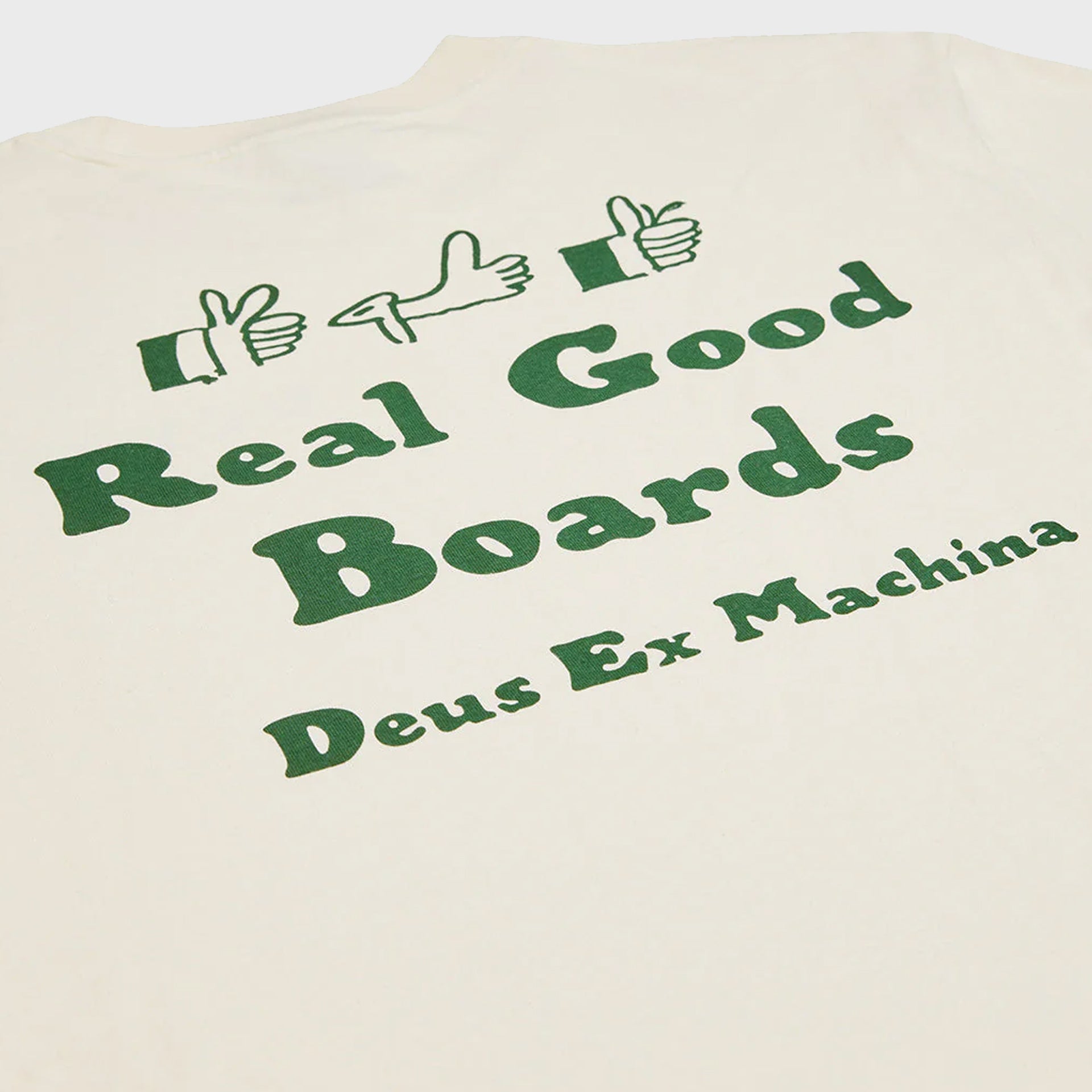 Deus Mens Real Good T-Shirt - Dirty White