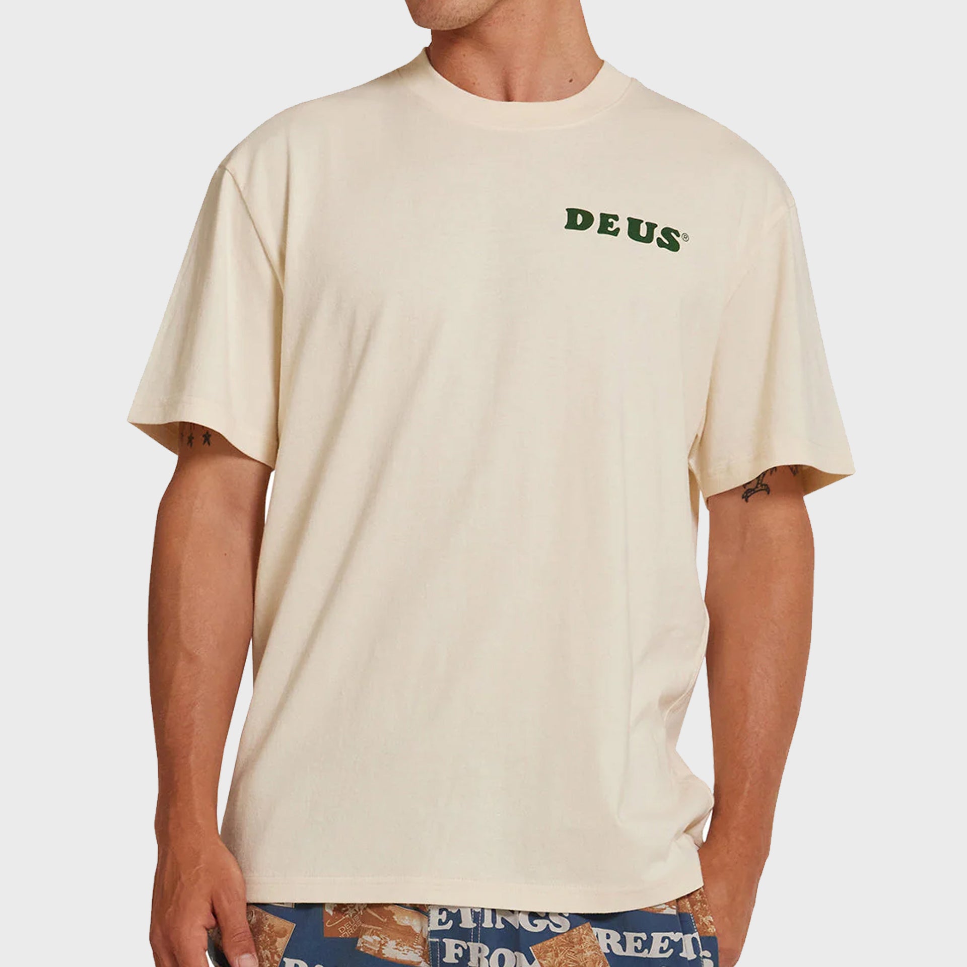 Deus Mens Real Good T-Shirt - Dirty White