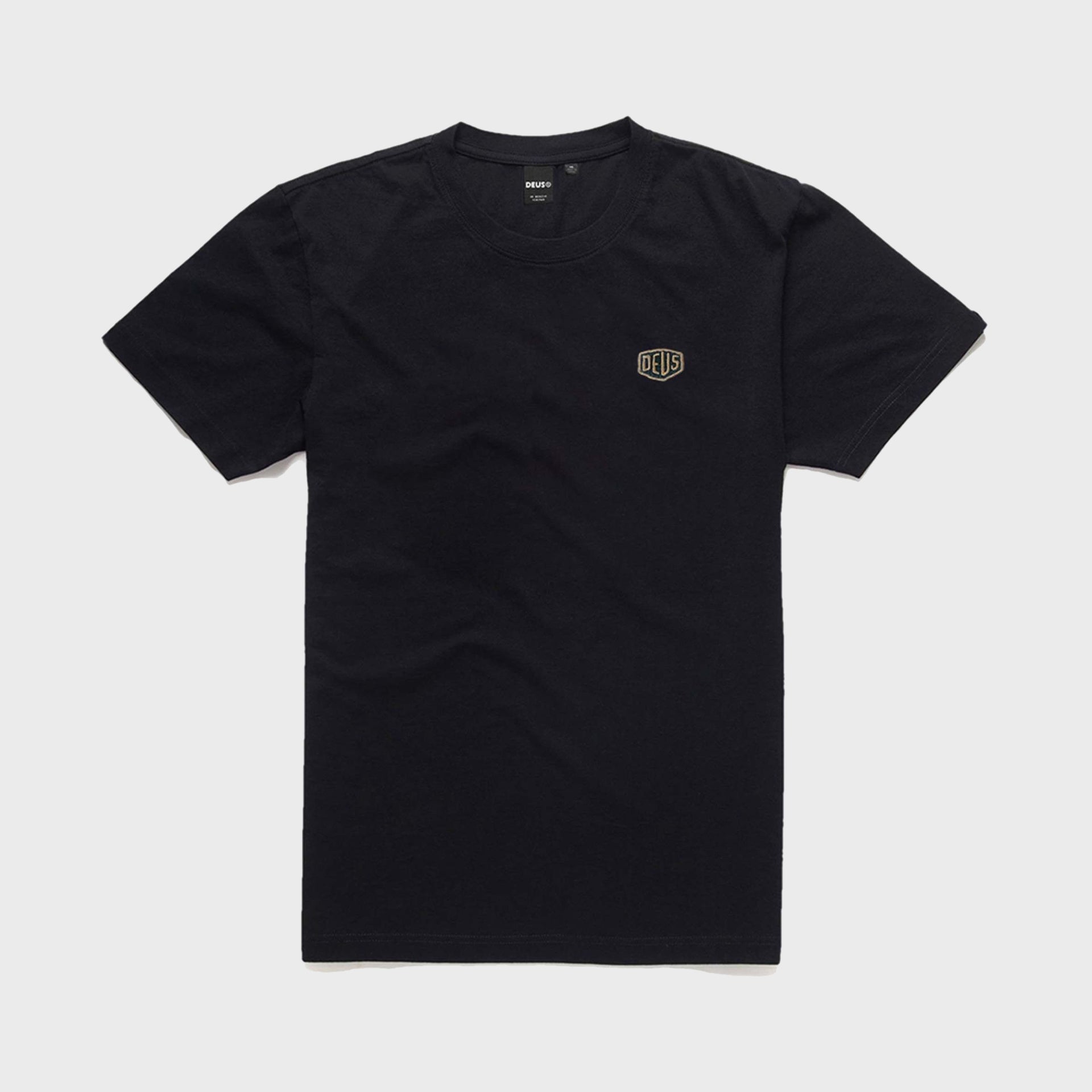 Deus Mens Shield Standard T-Shirt - Black - ManGo Surfing