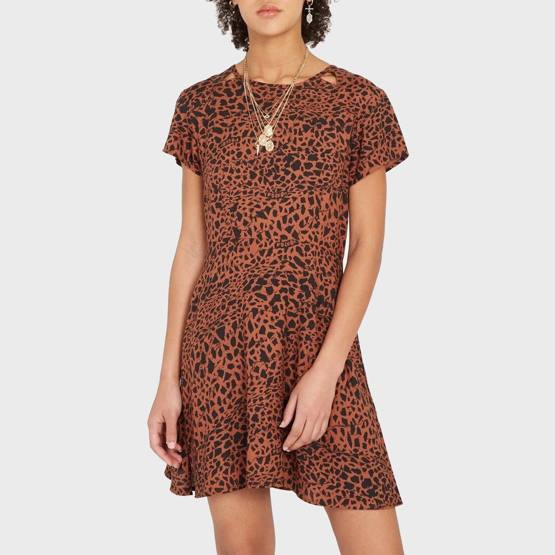 Dino Tea Dress - Womens Dress - Dark Clay - ManGo Surfing