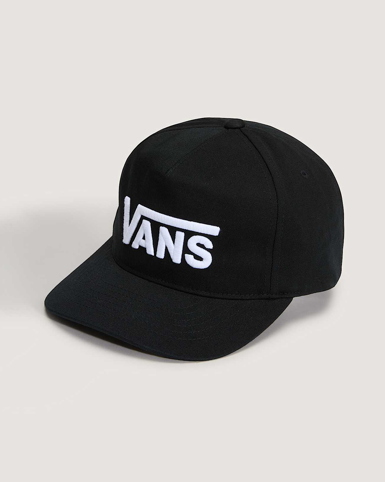 Vans Drop V Logo Snapback Hat - One Size - Black - ManGo Surfing