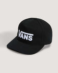 Vans Drop V Logo Snapback Hat - One Size - Black - ManGo Surfing