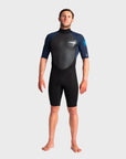 C-Skins Element 3/2 Mens Shortie Wetsuit - Black Slate/Cyan - ManGo Surfing