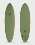 Elemnt Midlength Surfboard 1CF+2F Future - Smoke Green - ManGo Surfing