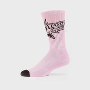 Volcom Ent Socks - Pair of Mens Crew Socks - One Size - Reef Pink