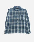 Lost Mens Shacked Long Sleeve Flannel Shirt - Navy