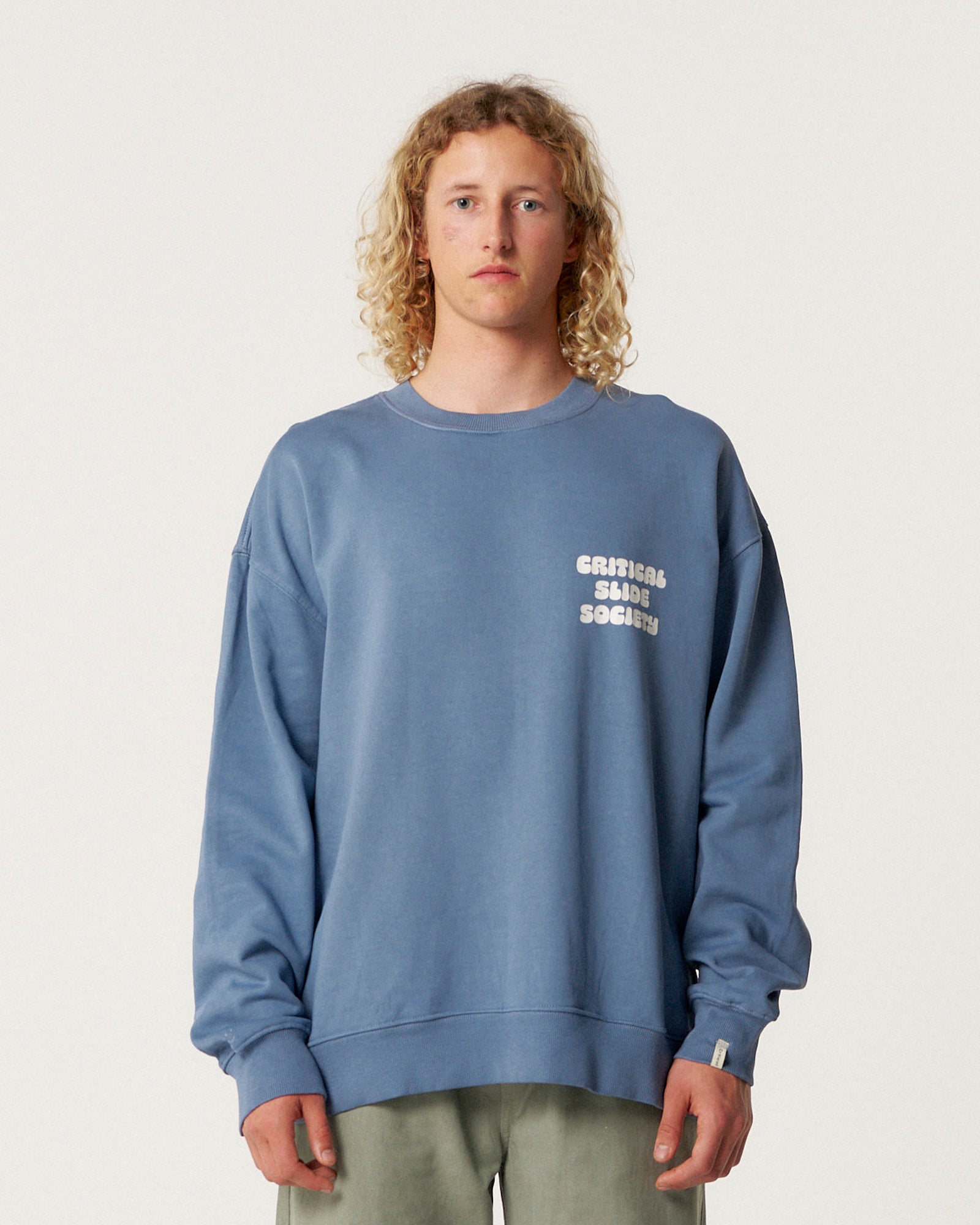 The Critical Slide Society Mens Sabbatical Crew Sweatshirt - Blue