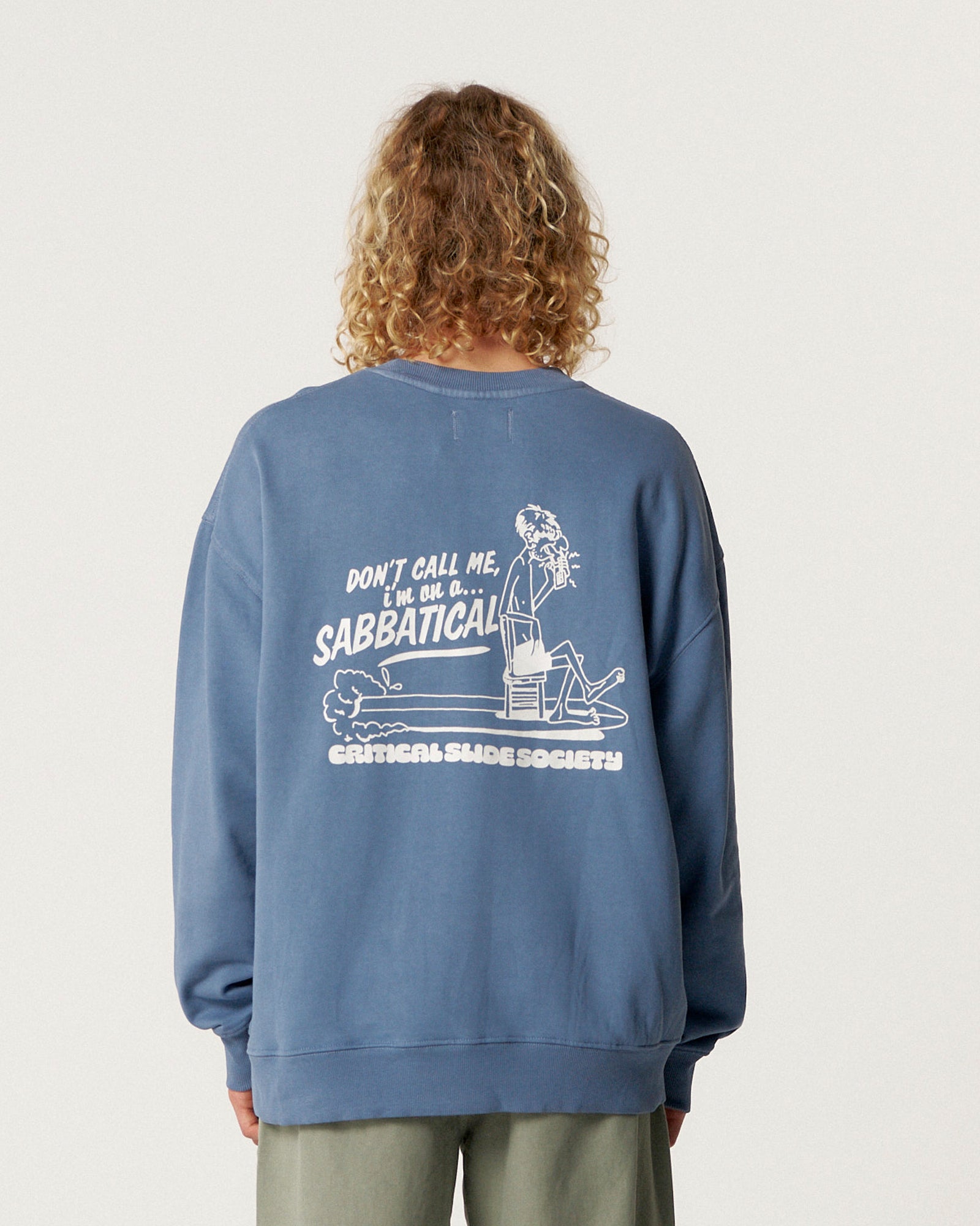 The Critical Slide Society Mens Sabbatical Crew Sweatshirt - Blue