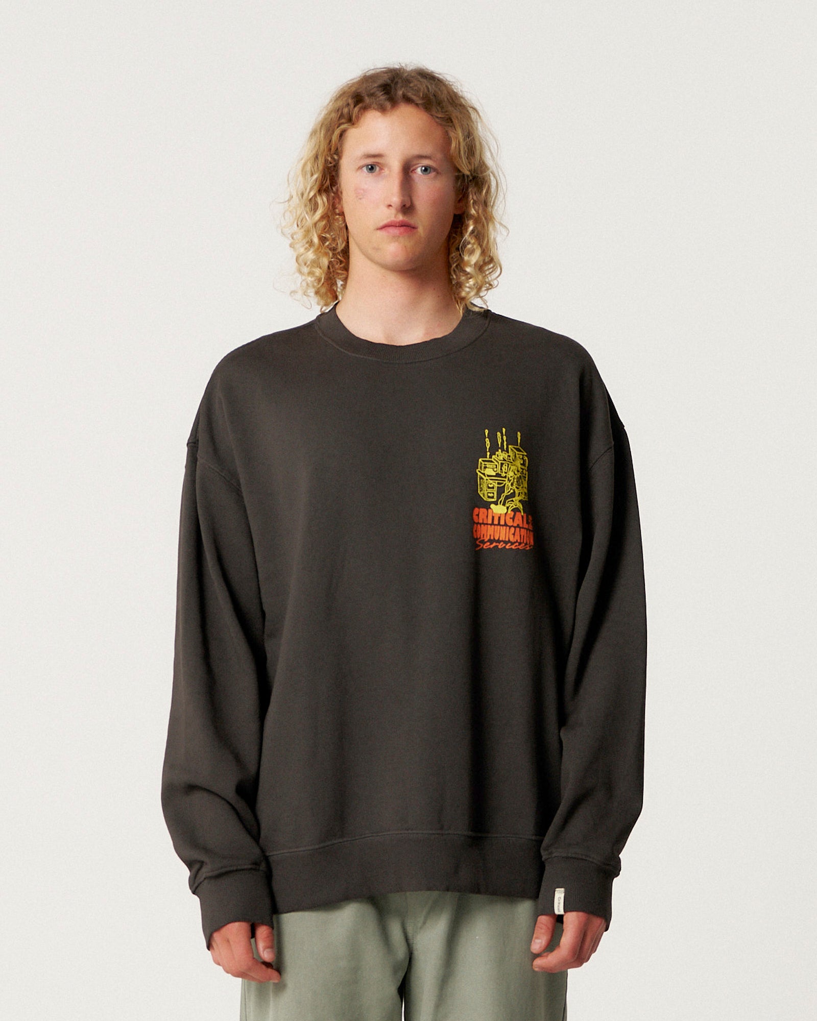 The Critical Slide Society Mens Service Crew Sweatshirt - Phantom