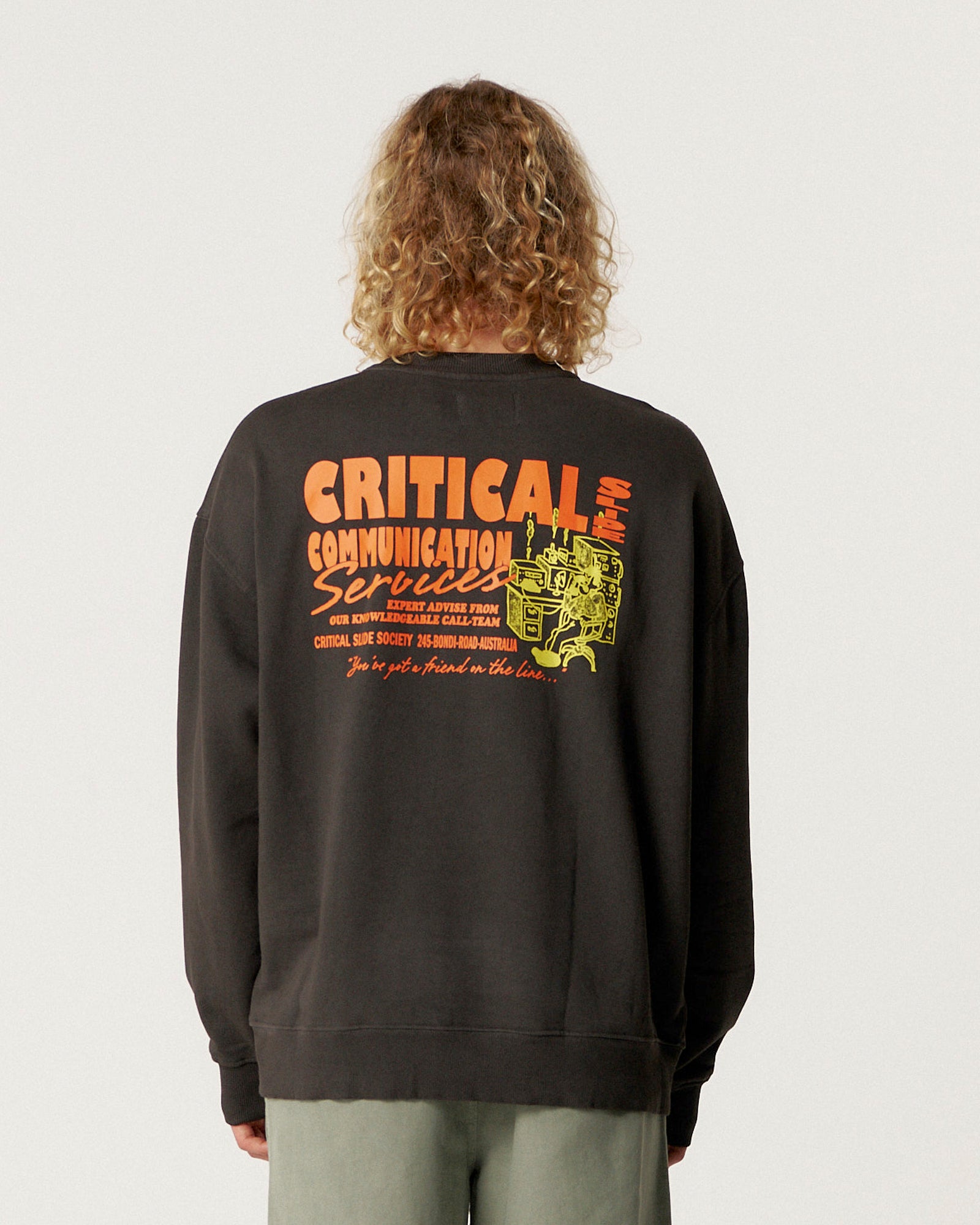 The Critical Slide Society Mens Service Crew Sweatshirt - Phantom