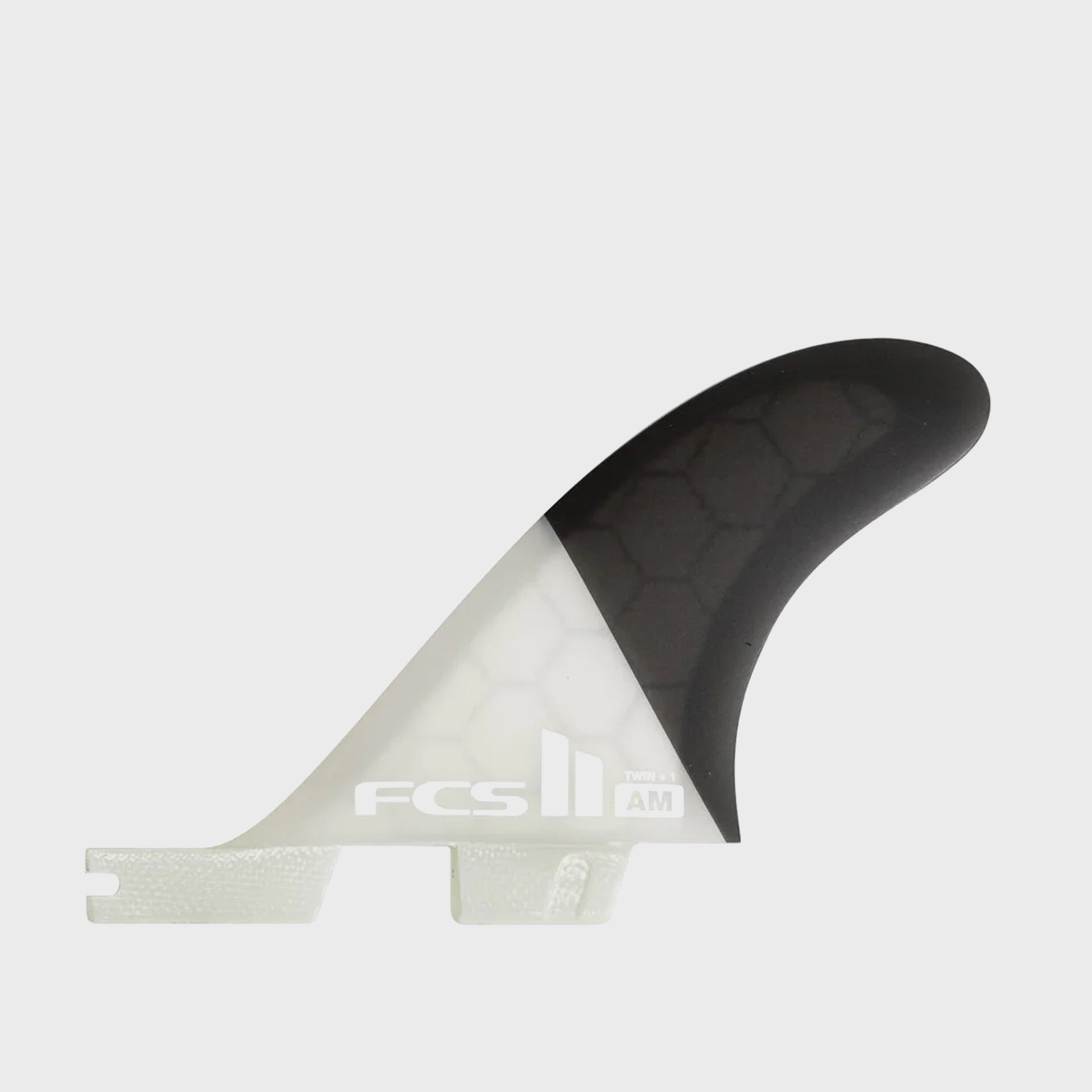 FCS Al Merrick FCS II Twin + Stabiliser Fins - Extra Large - Black/White - ManGo Surfing