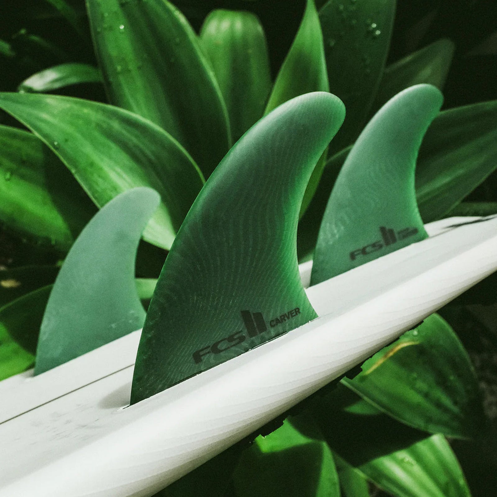 FCS II Carver Neo Glass Quad Rear Retail Fins - Sage - ManGo Surfing