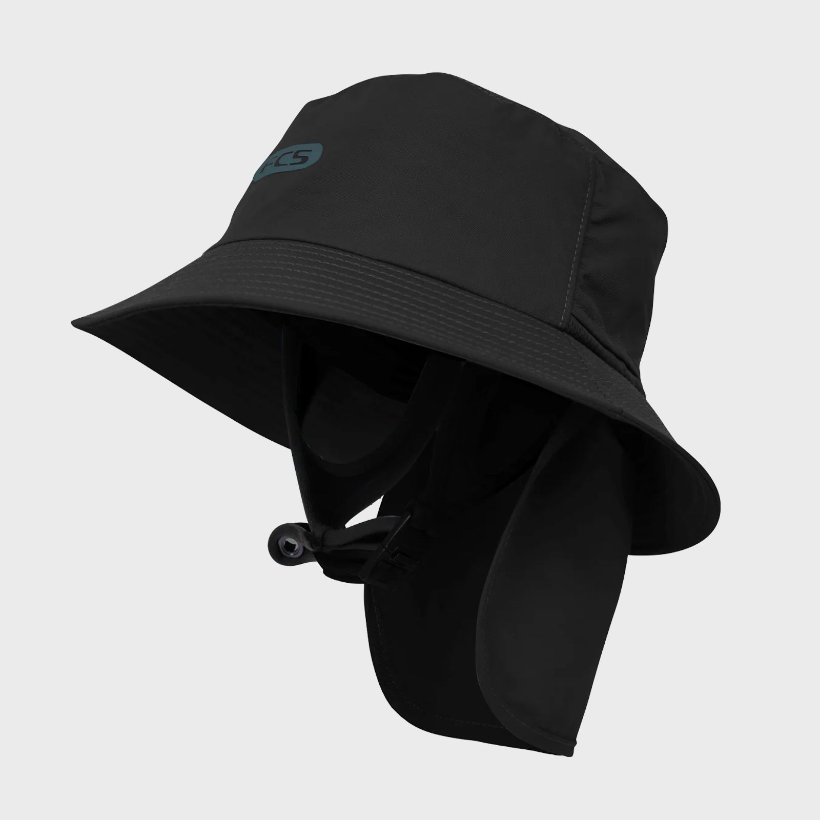 FCS Essential Surf Bucket Hat - Black/Teal - ManGo Surfing