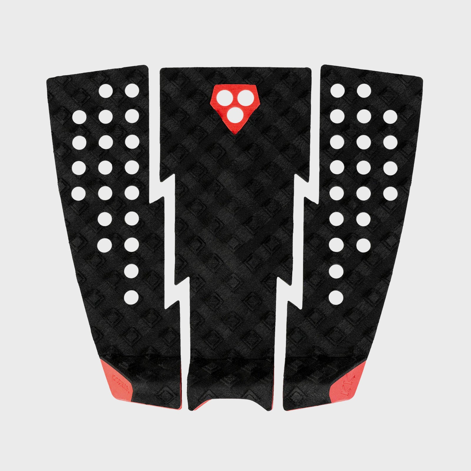 FCS Gorilla Grip Team Series Kyuss Traction Pad - Bolt Red