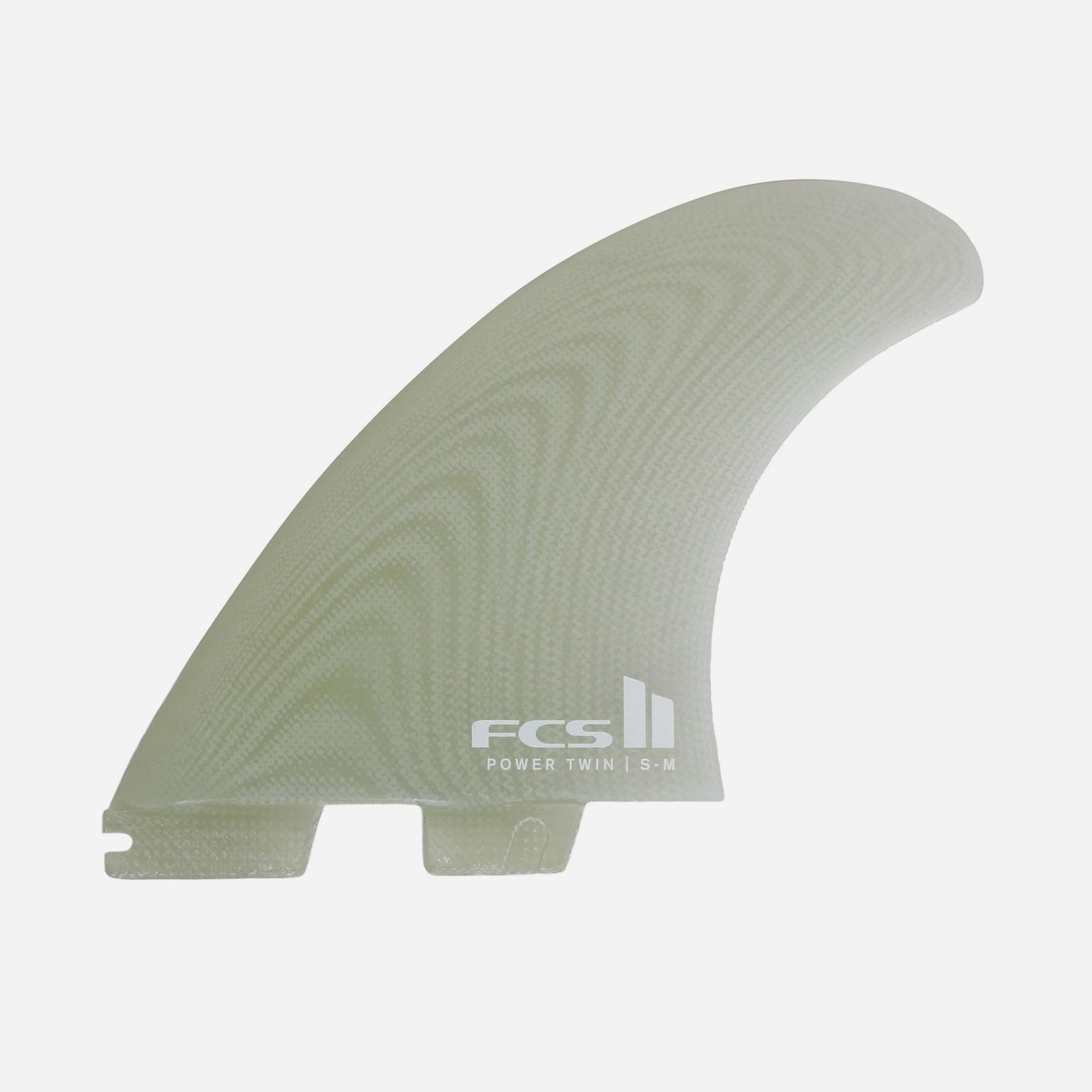 FCS II Power Twin PG Retail Fins - Clear