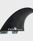 FCS Power Tri Fins (Twins + Stabiliser) - Black - ManGo Surfing