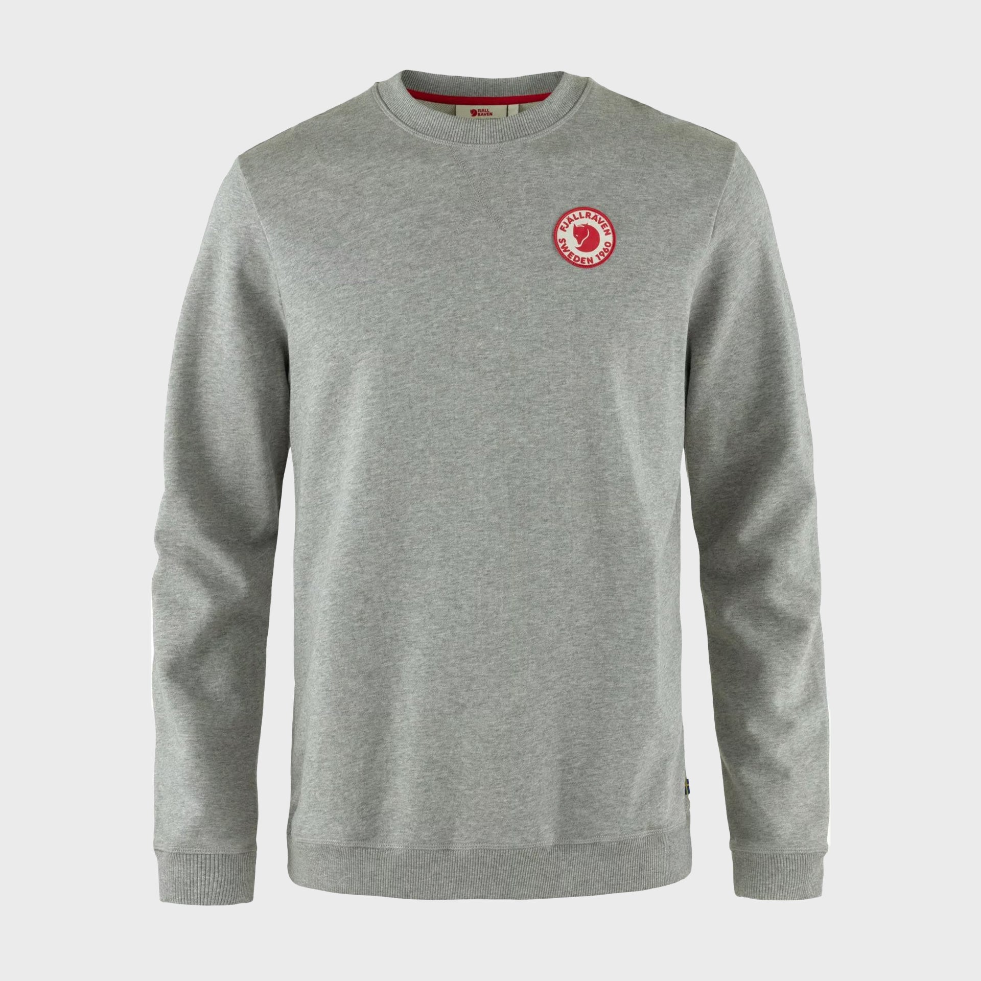 Fjallraven Mens 1960 Logo Badge Sweater - Grey-Melange