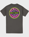 Sex Wax Fluro Mens T-Shirt - Deep Grey Marle - ManGo Surfing